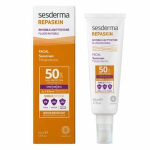 Sesderma Pleťový fluid neviditelná fotoochrana SPF 50 Repaskin (Invisible Light Texture Facial Sunscreen) 50 ml obraz