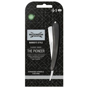 Wilkinson Sword Břitva Cut Throat + náhradní žiletky Double Edge Blades 5 ks obraz