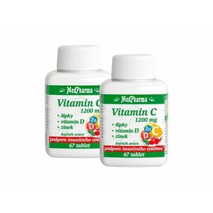 MedPharma Vitamin C 1200 mg + šípky, vitamin D, zinek - 67 tablet 2 kusy: 2x67 tbl. obraz