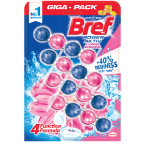 Bref Power Aktiv GIGA Pack Flower Blossom WC Blok 4x50g obraz