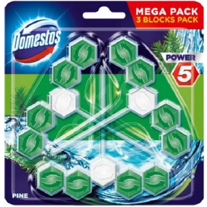 Domestos Power 5 Pine tuhý WC Blok 3x55g obraz