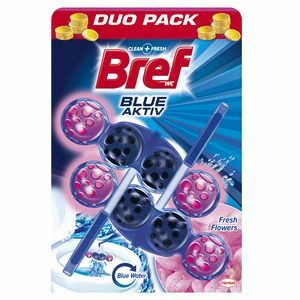 Bref Blue Active Fresh Flower WC Blok 2x50g obraz