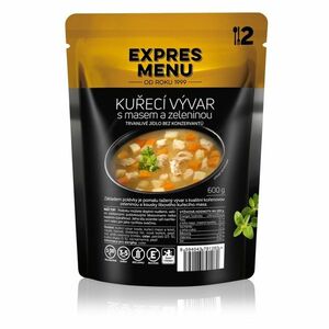 EXPRES MENU Kuřecí vývar s masem a zeleninou bez lepku 2 porce obraz