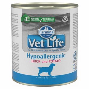 VET LIFE Natural Hypoaller Duck&Potato konzerva pro psy 300 g obraz