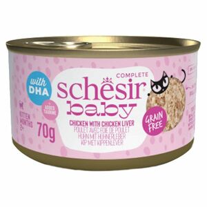 SCHESIR Kitten Wholefood konzerva pro koťata kuře a játra 70 g obraz