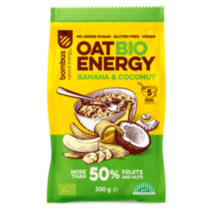 BOMBUS Oat energy banana & coconut ovesná kaše 300 g BIO obraz