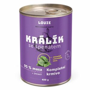 LOUIE Konzerva pro psy králík se špenátem 400 g obraz