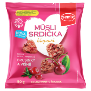 SEMIX Srdíčka s brusinkami a višněmi 50 g obraz