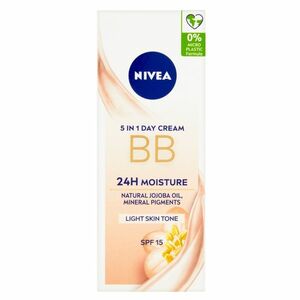 NIVEA Zkrášlující hydratační denní BB krém 5 v 1 pro pro světlejší odstín pleti OF 15 50 ml obraz