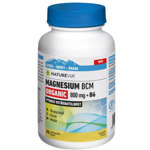 NATUREVIA Magnesium organic BCM 800 mg + B6, 90 kapslí obraz