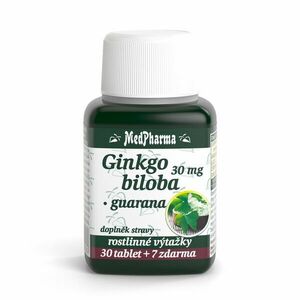 MedPharma Ginkgo biloba 30 mg + Guarana 37 tablet obraz