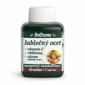 MedPharma Jablečný ocet + vitamin C + vláknina + chrom 67 tablet obraz