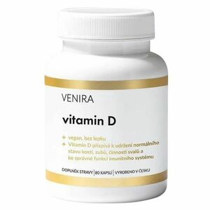 Venira Vitamin D 1000 I.U. 80 kapslí obraz