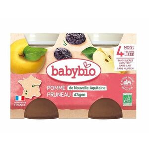 Babybio Jablko a švestka 2x130 g obraz