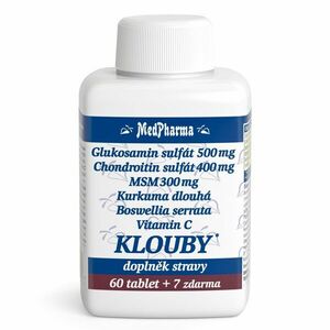 Medpharma Glukosamin sulfát (chondroitin, MSM, kurkuma) KLOUBY 67 tablet obraz