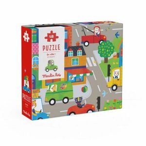 Moulin Roty Puzzle s lupou Ve městě - 48 pcs obraz