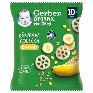 Gerber Organic Křupavá kolečka s banánem 10m+ 28 g obraz