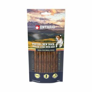 Ontario Protein Chew Snack Twisted Sticks with Beef 10 ks obraz