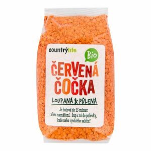 Country Life Čočka červená BIO půlená loupaná 500 g obraz