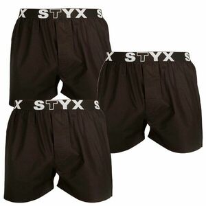 Styx 3PACK pánské trenky sportovní guma černé (3B960) XL obraz