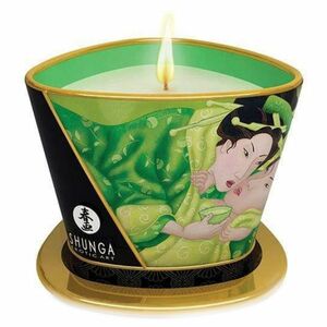 Shunga Libido stimulující masážní svíčka Relaxing Green Tea obraz