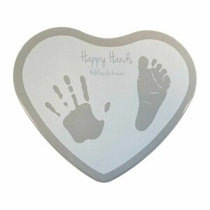 Happy Hands 2D Heart Silver/White obraz