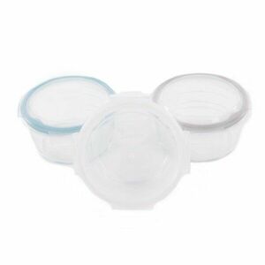 Bo Jungle skleněné misky s víčky B-Glass Bowls 280ml White/Grey/Blue obraz