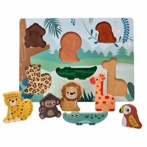 Adam Toys Dřevěné zábavné vkládací puzzle, Safari 3D obraz