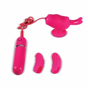 Lady Dreams Minivibrátor a návleky - Zoe Set pink obraz