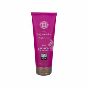 Hot Masážní lubrikant - 2in1 Massage a Glide Gel Raspberry obraz