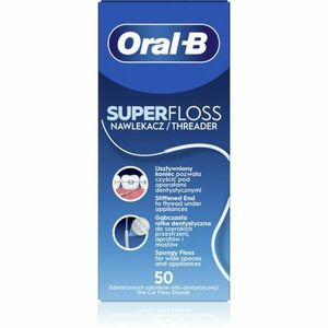 Oral B Super Floss dentální nit na rovnátka a implantáty 50 ks obraz