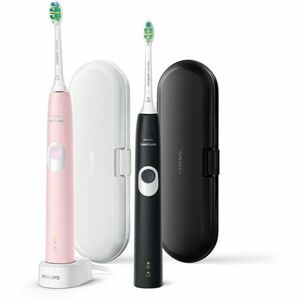 Philips Sonicare 4300 HX6800/35 sonický elektrický zubní kartáček, 2 těla Black and Pink 1 ks obraz