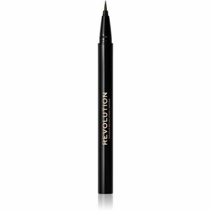 Makeup Revolution Hair Stroke Brow Pen fix na obočí odstín Dark Brown 0, 5 ml obraz