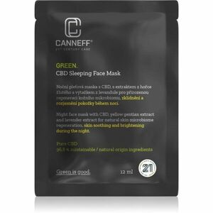 Canneff Green CBD Sleeping Face Mask zklidňující maska na noc 12 ml obraz