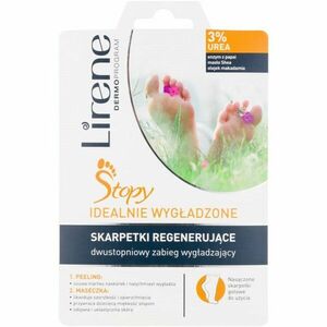 Lirene Foot Care regenerace pokožky chodidel ve dvou krocích peeling + maska ve formě ponožek (3% Urea) 1 ks obraz