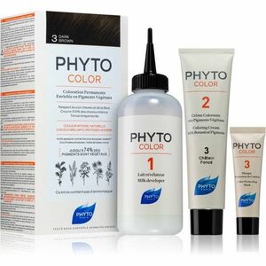 Phyto Color barva na vlasy bez amoniaku odstín 3 Dark Brown 1 ks obraz