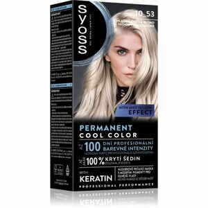 Syoss Permanent Cool Color permanentní barva na vlasy odstín 10_53 Chladná Světlá Blond 1 ks obraz