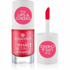 essence WHAT A TINT! tekutá tvářenka a lesk na rty odstín 02 Coral Sunset 4.9 ml obraz