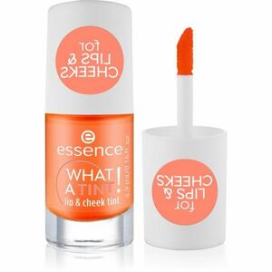 essence WHAT A TINT! tekutá tvářenka a lesk na rty odstín 03 Peachy Vibes 4.9 ml obraz