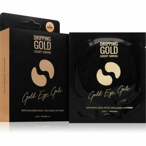 Dripping Gold Luxury Tanning Eye Gels zpevňující gelové polštářky pod oči s hydratačním účinkem 5 ks obraz