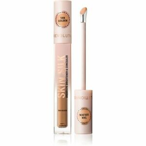 Makeup Revolution Skin Silk Under Eye Brightener & Concealer rozjasňující korektor odstín Tan Golden 4 ml obraz