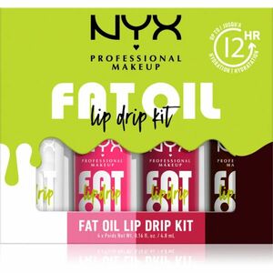 NYX Professional Makeup Fat Oil Lip Drip sada na rty 4x4.8 ml obraz