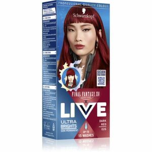 Schwarzkopf LIVE Ultra Brights or Pastel semi-permanentní barva na vlasy odstín 026 Dark Red 1 ks obraz