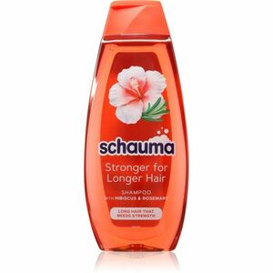 Schwarzkopf Schauma Stronger For Longer Hair posilující šampon pro dlouhé vlasy Hibiscus & Rosemary 400 ml obraz