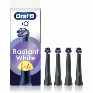 Oral B iO Radiant White náhradní hlavice pro zubní kartáček s bělicími vlákny Black 4 ks obraz