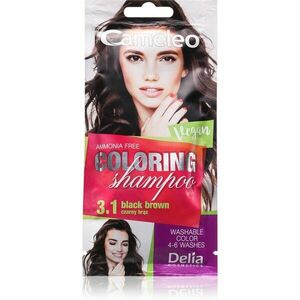 Delia Cosmetics Cameleo Coloring Shampoo tónovací šampon na vlasy odstín 3.1 Black Brown 40 ml obraz