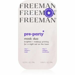 Freeman Pre-Party rozjasňující pleťová maska duo 9 ml obraz