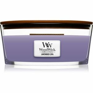 Woodwick Lavender Spa vonná svíčka s dřevěným knotem obraz