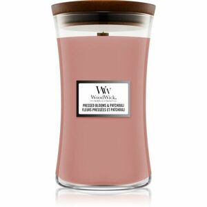 Woodwick Pressed Blooms & Patchouli vonná svíčka s dřevěným knotem 609, 5 g obraz