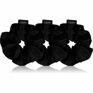 GLOV Satin Scrunchies S/M/L gumičky do vlasů Black 3 ks obraz